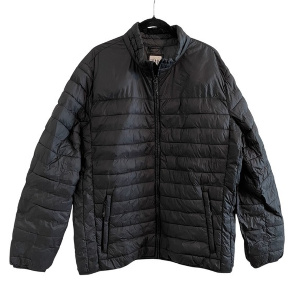 GAP Black Puffer Jacket Lightweight Down Filled Size Extra Large